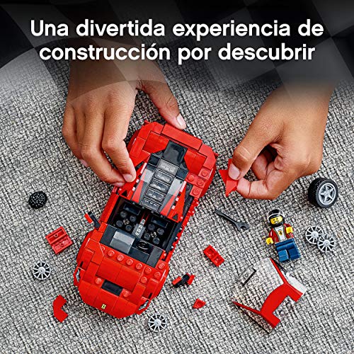 LEGO 76895 Speed Champions Ferrari F8 Tributo Juguete de Construcción de Icónico Coche de Carreras con Mini Figura, para Niños 7+ años