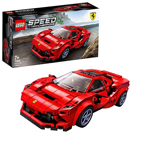 LEGO 76895 Speed Champions Ferrari F8 Tributo Juguete de Construcción de Icónico Coche de Carreras con Mini Figura, para Niños 7+ años