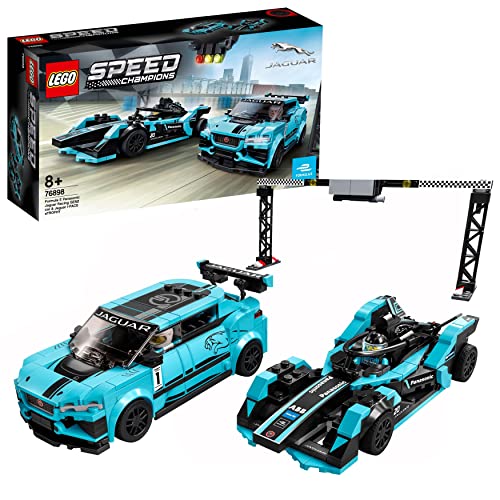 LEGO 76898 Speed Champions Formula E Panasonic Jaguar Racing GEN2 Car & Jaguar I-Pace eTROPHY, Coches de Juguetes para Niños