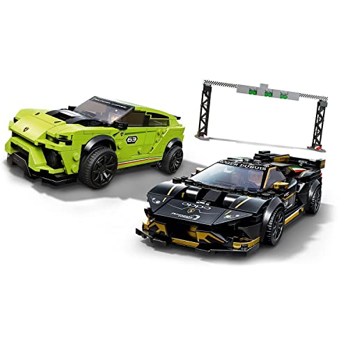 LEGO 76899 Speed Champions Lamborghini Urus ST-X & Lamborghini Huracán Super Trofeo EVO Maqueta de Coche de Carreras de Juguete