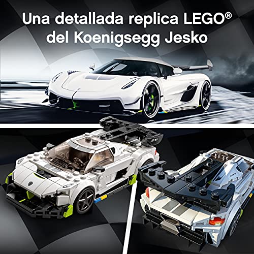 LEGO 76900 Speed Champions Koenigsegg Jesko, Coche Deportivo de Juguete para Construir con Mini Figura de Piloto de Carreras