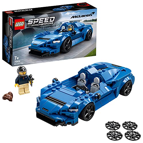 LEGO 76902 Speed Champions McLaren Elva, Coche Deportivo de Juguete para Construir con Mini Figura de Piloto de Carreras