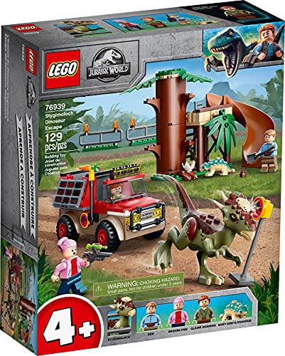 Lego 76939 Jurassic World Flucht des Stygimoloch 76939 - Set de Lego (incluye cuaderno Jurassic World (misterios, póster, cartel), incluye bolsa de plástico de Lego