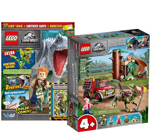 Lego 76939 Jurassic World Flucht des Stygimoloch 76939 - Set de Lego (incluye cuaderno Jurassic World (misterios, póster, cartel), incluye bolsa de plástico de Lego