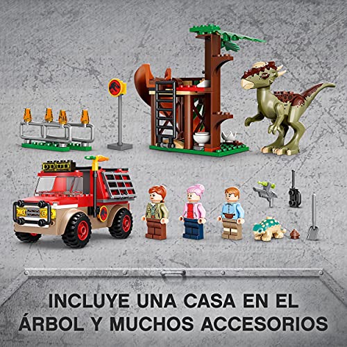 LEGO 76939 Jurassic World Huida del Dinosaurio Stygimoloch, Set de Iniciación para Niños a Partir de 4 Años con Figuras y Cabaña del Árbol