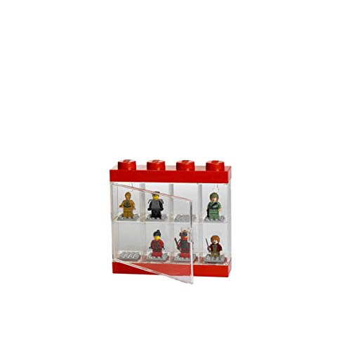 LEGO - Caja de almacenaje para minifiguras con diseño de ladrillo 8, color rojo (Room Copenhagen #40650001)