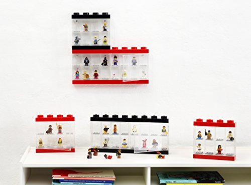 LEGO - Caja de almacenaje para minifiguras con diseño de ladrillo 8, color rojo (Room Copenhagen #40650001)