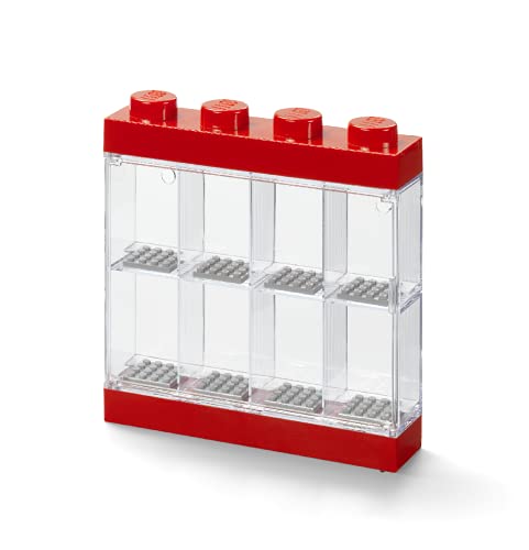 LEGO - Caja de almacenaje para minifiguras con diseño de ladrillo 8, color rojo (Room Copenhagen #40650001)