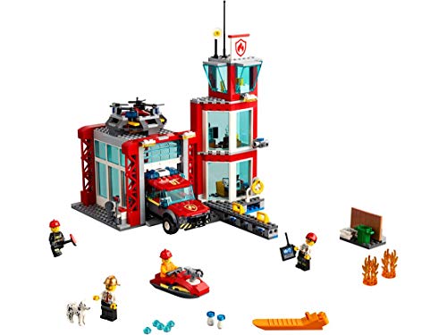 LEGO® City 60214 60215 - Juego de 2 piezas para bomberos en hamburguesas y estación de bomberos