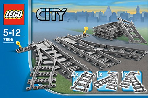 LEGO City - Puntos, Juguete de Contrucción de Vías de Tren para Complementar (7895)