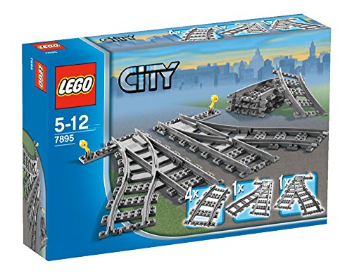 LEGO City - Puntos, Juguete de Contrucción de Vías de Tren para Complementar (7895)