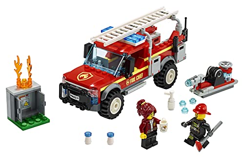 LEGO City Town - Camión de Intervención de la Jefa de Bomberos Vehículo de Juguete de construcción para Recrear Aventuras, incluye Minifiguras de los Bomberos, Novedad 2019 (60231)