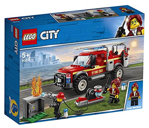 LEGO City Town - Camión de Intervención de la Jefa de Bomberos Vehículo de Juguete de construcción para Recrear Aventuras, incluye Minifiguras de los Bomberos, Novedad 2019 (60231)