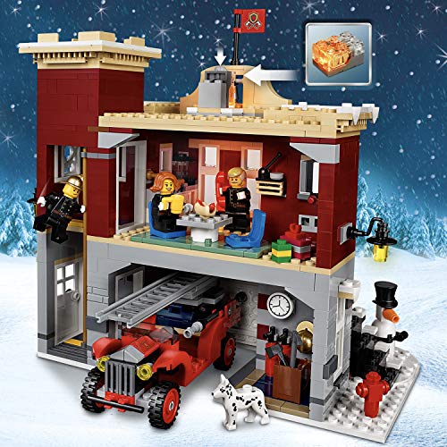 LEGO Creator Expert - Parque de bomberos navideño, divertido juguete de construcción con edificio (10263)