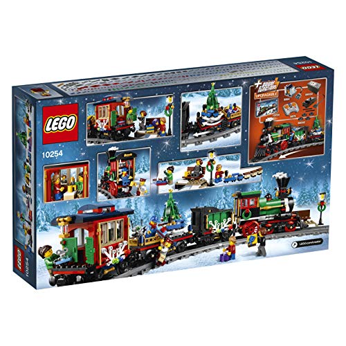 LEGO Creator Expert - Tren Navideño, Set de Construcción a Partir de 12 Años para Jugar y Exponer, Incluye Vías, Locomotora y Diferentes Minifiguras (10254)