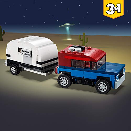 LEGO Creator - Transporte de la Lanzadera, Juguete de construcción 3 en 1 con nave espacial, se convierte en caravana (31091) , color/modelo surtido