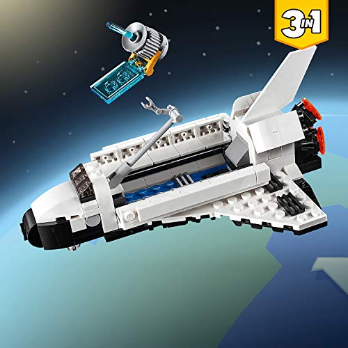 LEGO Creator - Transporte de la Lanzadera, Juguete de construcción 3 en 1 con nave espacial, se convierte en caravana (31091) , color/modelo surtido