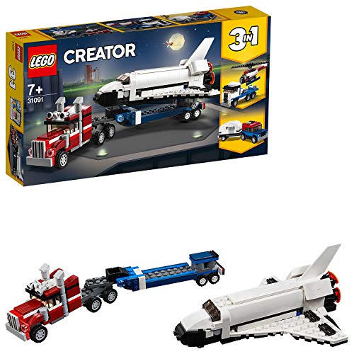 LEGO Creator - Transporte de la Lanzadera, Juguete de construcción 3 en 1 con nave espacial, se convierte en caravana (31091) , color/modelo surtido