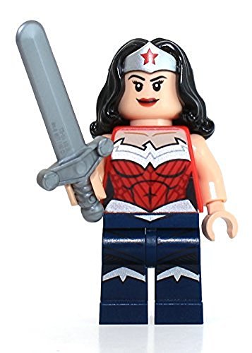 LEGO DC Comics Super Heroes Minifigure - Wonder Woman Dark Blue with Sword New 52 (76026)