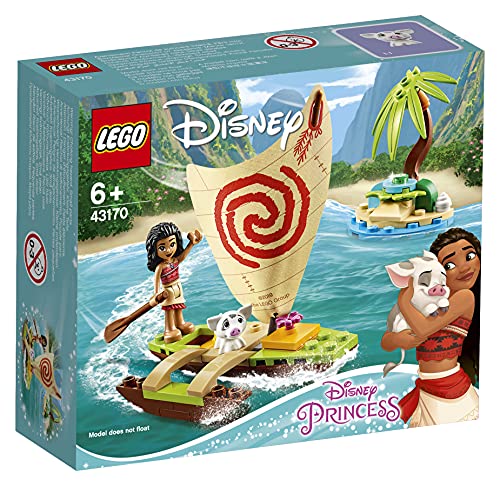 LEGO Disney Princess - Aventura Oceánica de Vaiana Juguete de Construcción Creativo de la Película, con Muñecas de Vaiana y Púa, Contiene una Canoa y otros Elementos, a Partir de 6 Años (43170)