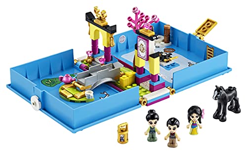 LEGO Disney Princess - Cuentos e Historias: Mulán Juguete Libro Personalizable con Pegatinas que se Abre de Juguete de la Película, Incluye a Muñeca Mulán, Li Shang, Grillo y el Caballo Khan (43174)