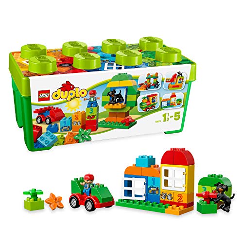 LEGO DUPLO-10572 Duplo My First Caja de Diversión, Juguete de Preescolar de Construcción Niñas de 1 Año y Medio a 5 Años Divertido y Educativo, Color Surtido, Miscelanea (10572)