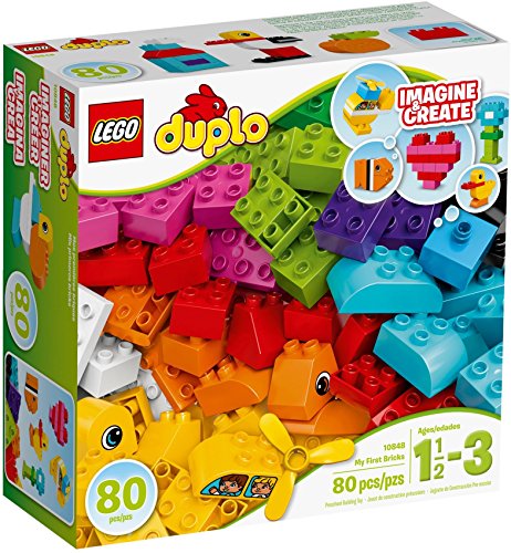 LEGO Duplo Duplo My First Mis Primeros Ladrillos, Juguete Preescolar Creativo y Educativo de Construcción para Niños de 1 Año y Medio a 3 Años con Piezas de Colores, Multicolor (10848)