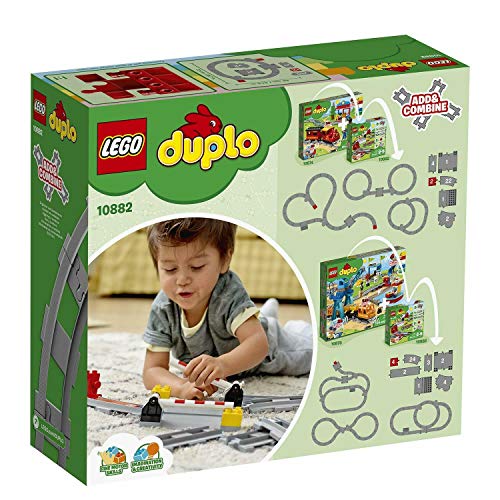 LEGO Duplo - Juego de ferrocarril de vapor (10874, puente ferroviario 10872 con rieles y 10882)