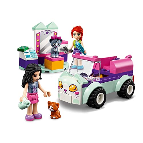 LEGO Friends 41439 Peluquería Felina Móvil Coche de Juguete para Niños y Niñas de +4 años con Gatitos y Mini Muñecas