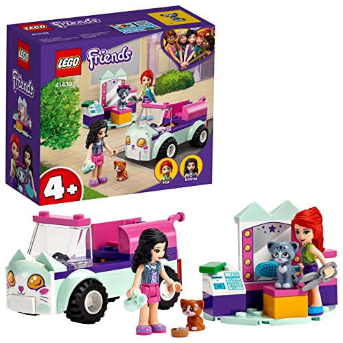 LEGO Friends 41439 Peluquería Felina Móvil Coche de Juguete para Niños y Niñas de +4 años con Gatitos y Mini Muñecas