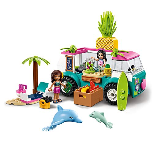 LEGO Friends - Bar de Zumos Móvil, Juguete de Construcción, Incluye Figura de Emma, dos Delfines y Piezas para Recrear una Playa, a Partir de 4 Años (41397)