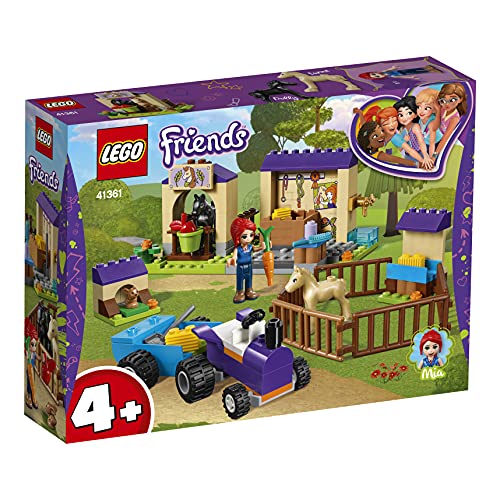 LEGO Friends - Establo de los Potros de Mia, juguete divertido de construcción para aventuras con caballos y mascotas (41361)