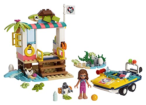 LEGO Friends - Misión de Rescate: Tortugas Nuevo juguete de construcción de Clínica Veterinaria con Lancha de Rescate, incluye Mini muñecas (41376)