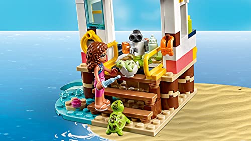 LEGO Friends - Misión de Rescate: Tortugas Nuevo juguete de construcción de Clínica Veterinaria con Lancha de Rescate, incluye Mini muñecas (41376)