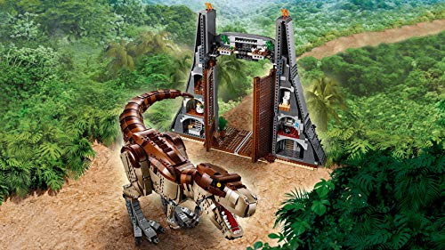 Lego Jurassic World - Parque Jurásico: Caos del T. Rex, Set de Construcción de Dinosaurio de La Clásica Película, Incluye Minifiguras de Los Personajes de La Saga, Tyrannosaurus de Juguete (75936) ()