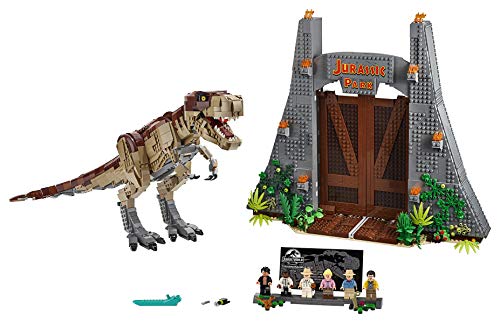 Lego Jurassic World - Parque Jurásico: Caos del T. Rex, Set de Construcción de Dinosaurio de La Clásica Película, Incluye Minifiguras de Los Personajes de La Saga, Tyrannosaurus de Juguete (75936) ()