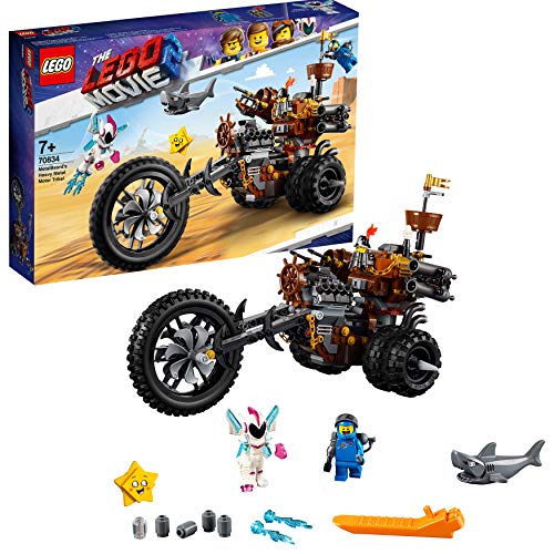 LEGO La LEGO Película 2 - Trimoto Metálica de Barbagris, imaginativo juguete de construcción con vehículo y minifiguras de Dulce Caos y Benny (70834)