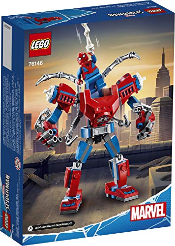 LEGO - Marvel Spider-Man: Spider-Man Mech 76146 - Juguete de construcción, superhéroe, armadura robótica y minifigura, para niños (152 unidades)