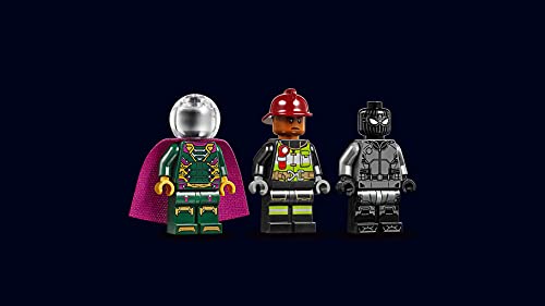 LEGO Marvel Super Heroes - Batalla contra Molten Man, Juguete de Construcción de la Película Spider-Man Lejos de Casa, Incluye Minifigura de Mysterio (76128)