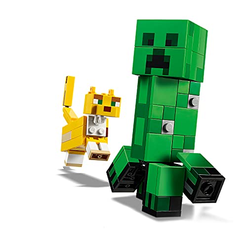 LEGO Minecraft - BigFig: Creeper y Ocelote, Juguete de Construcción Inspirado en el Videojuego, Incluye Figuras de los Personajes, Recomendado a Partir de 7 Años (21156)