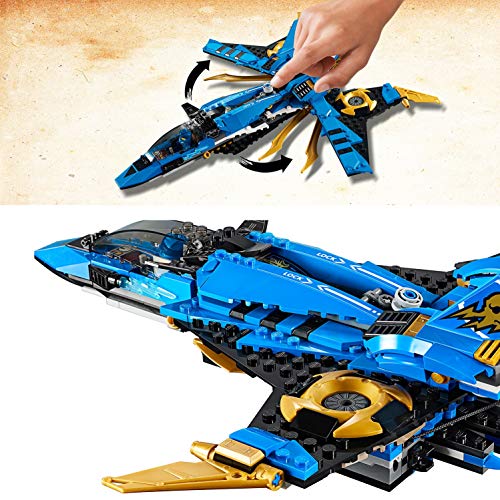 LEGO Ninjago - Caza Supersónico de Jay, set con avión de juguete de construcción para aventuras ninja (70668)