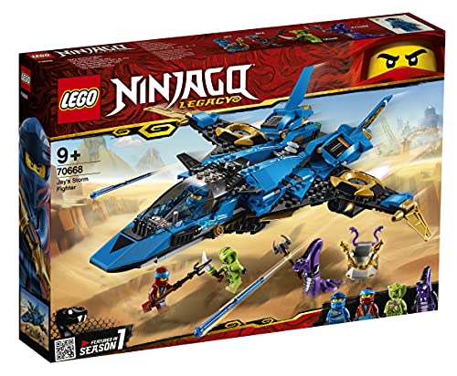 LEGO Ninjago - Caza Supersónico de Jay, set con avión de juguete de construcción para aventuras ninja (70668)