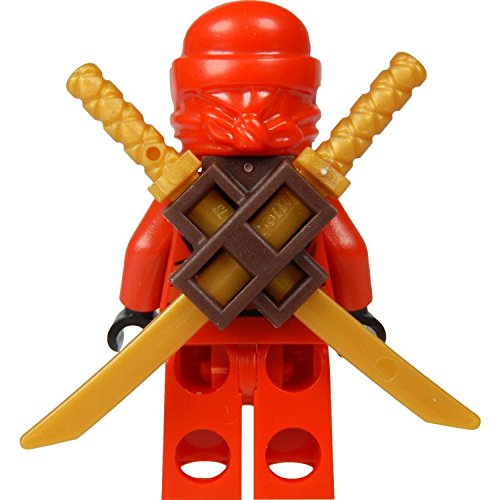 Lego Ninjago - Figura de Kai (Ninja roja) con Espada y Dos catanas (Espadas)