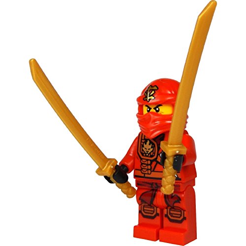 Lego Ninjago - Figura de Kai (Ninja roja) con Espada y Dos catanas (Espadas)