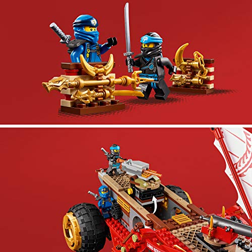 LEGO Ninjago - Navío de Tierra Juguete de construcción de Vehículo todoterreno Ninja, incluye Varios Guerreros Samurai, Novedad 2019 (70677)