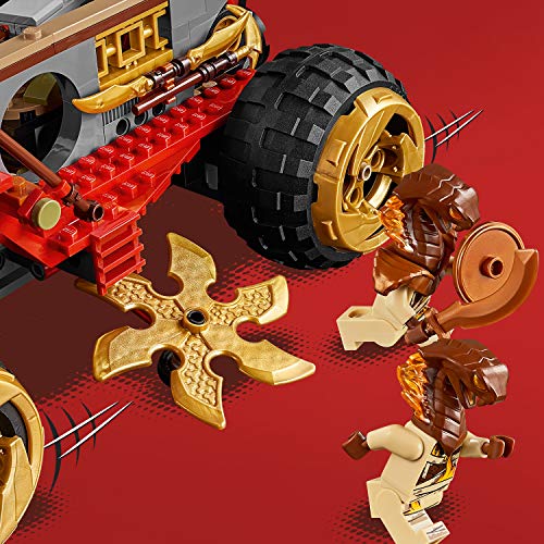 LEGO Ninjago - Navío de Tierra Juguete de construcción de Vehículo todoterreno Ninja, incluye Varios Guerreros Samurai, Novedad 2019 (70677)