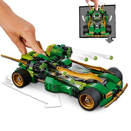 LEGO Ninjago - Reptador Ninja Nocturno, Set de Construcción de Juguete Divertido con Coche, Moto y Minifiguras de Acción de Ninja (70641)