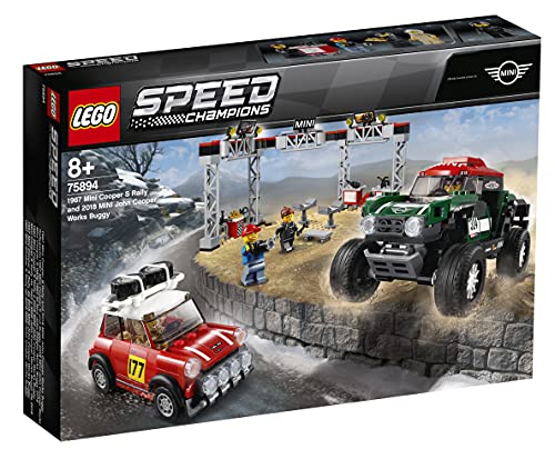 LEGO Speed Champions - Mini Cooper S Rally de 1967 y MINI John Cooper Works Buggy de 2018, juguete de construcción de coches (75894) , color/modelo surtido