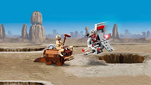 LEGO Star Wars - Microfighters: Saltacielos T-16 vs. Bantha, Juguete de La Guerra de las Galaxias una Esperanza, Incluye Minifigura de Piloto, un Bandido y Bantha (75265)