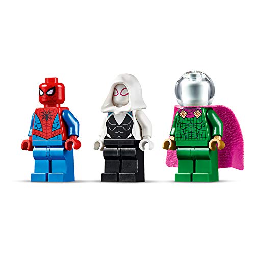 LEGO Super Heroes - Amenaza de Mysterio, Set de Construcción, incluye Helicóptero de Juguete y Minifiguras de Spider-man, Spider-girl y Mysterio (76149)